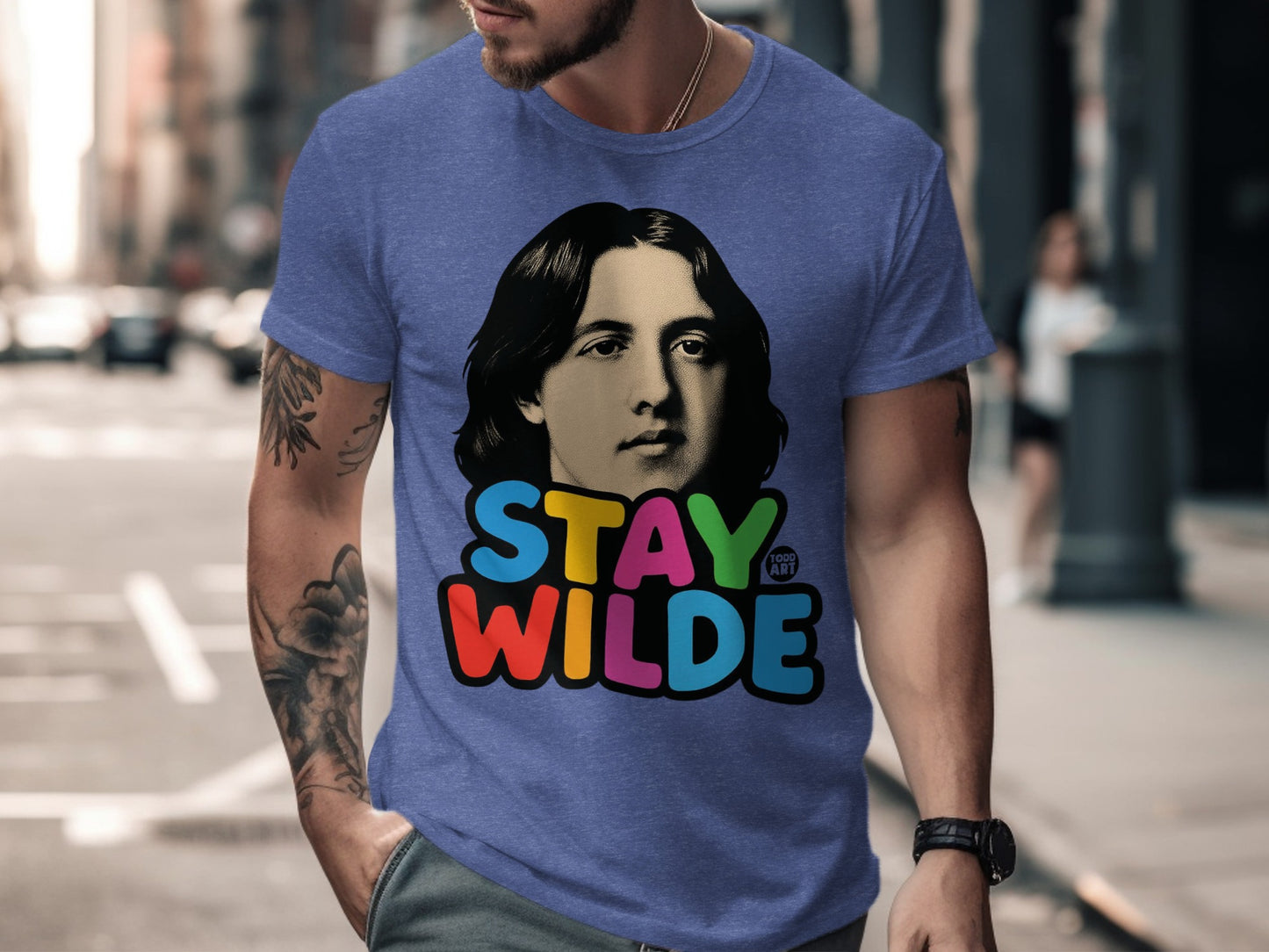 Stay Wilde Graphic T-Shirt Vibrant Typography Print product