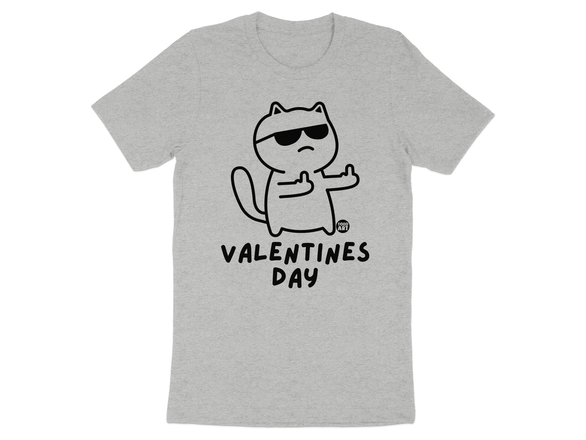 Cool Cat Valentines Day Graphic Tee Product