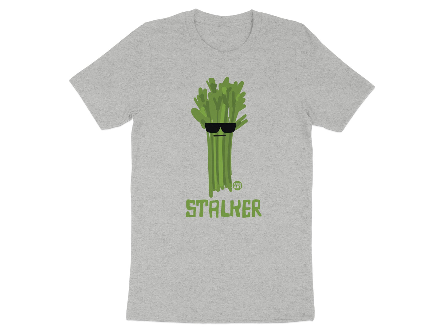 Funny Celery Stalker Graphic Print T-Shirt