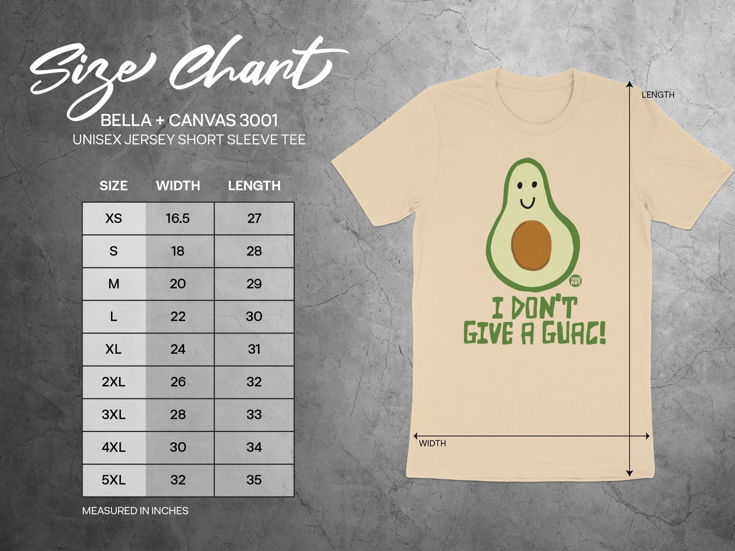 I Don't Give A Guac Avocado Graphic Tee Shirt