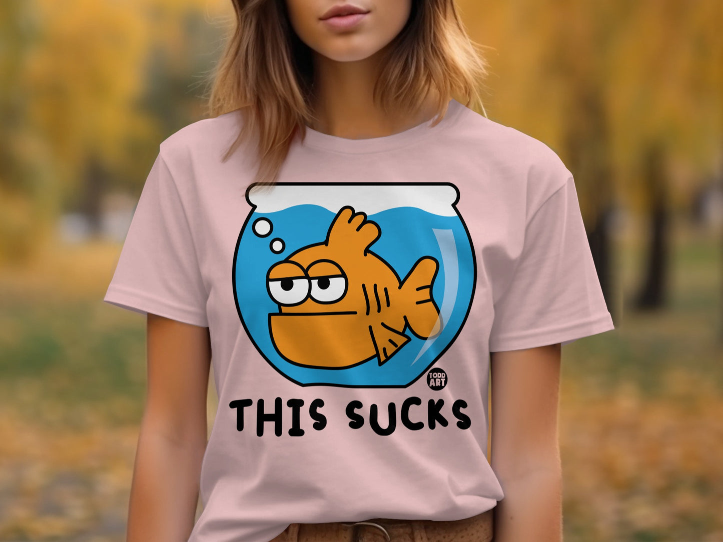 This Sucks Angry Fish Tank Graphic T-Shirt product