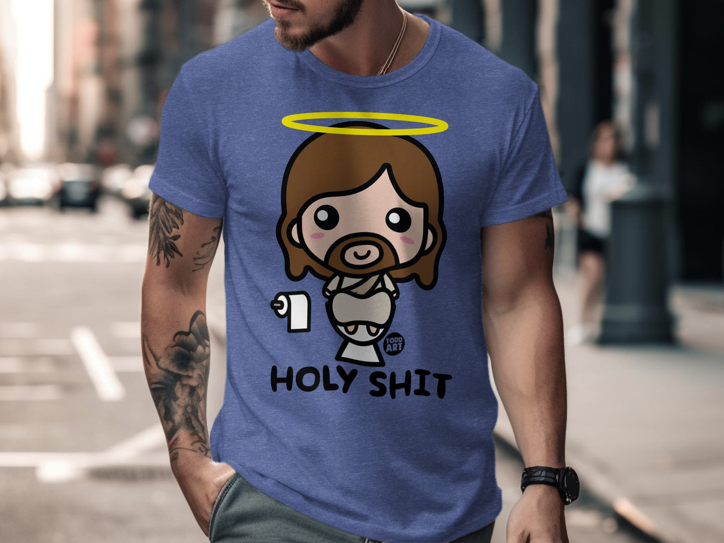 Funny Holy Shit Jesus Character T-Shirt product