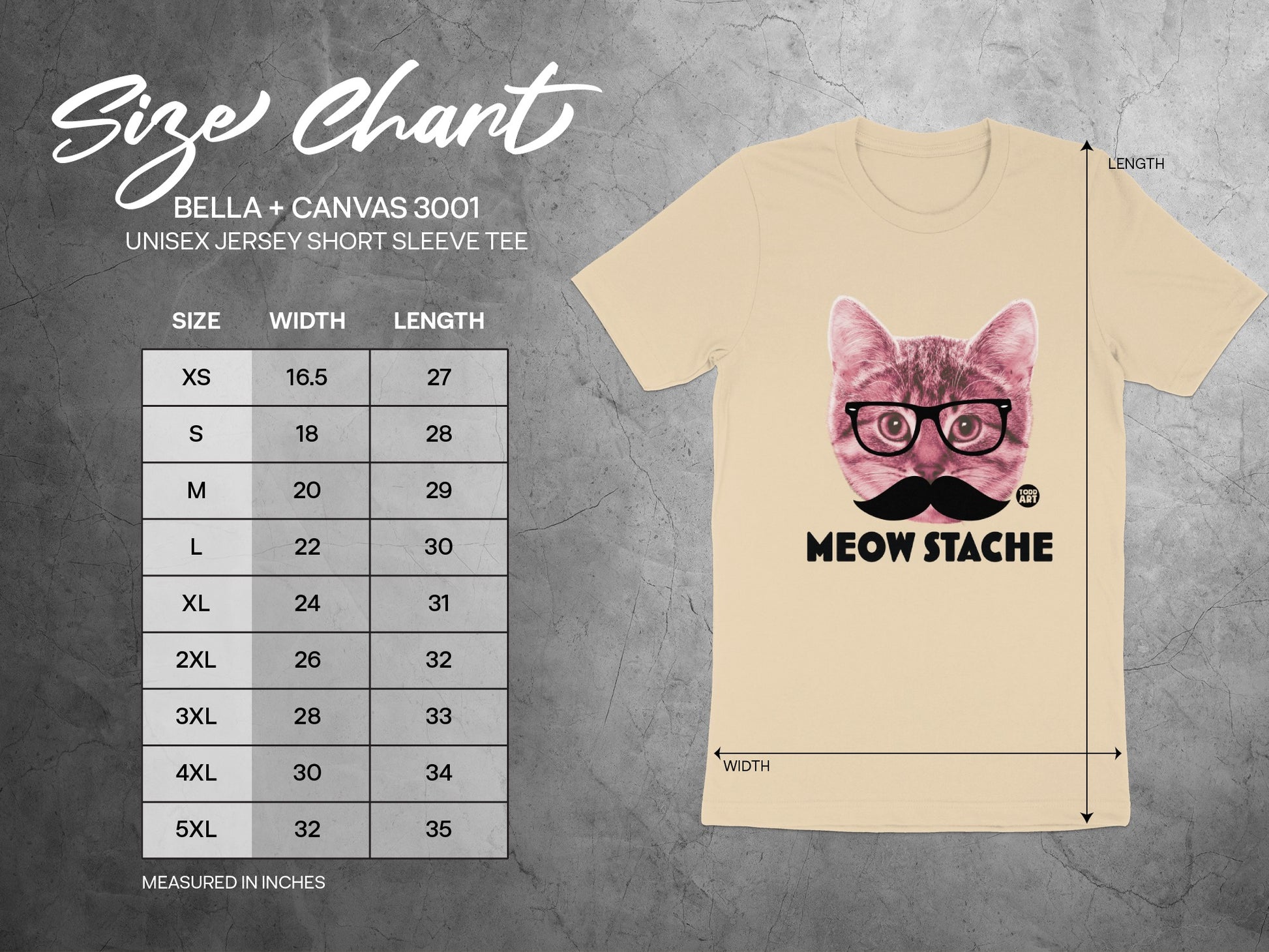 Meow Stache Cat T-Shirt with Glasses Design product