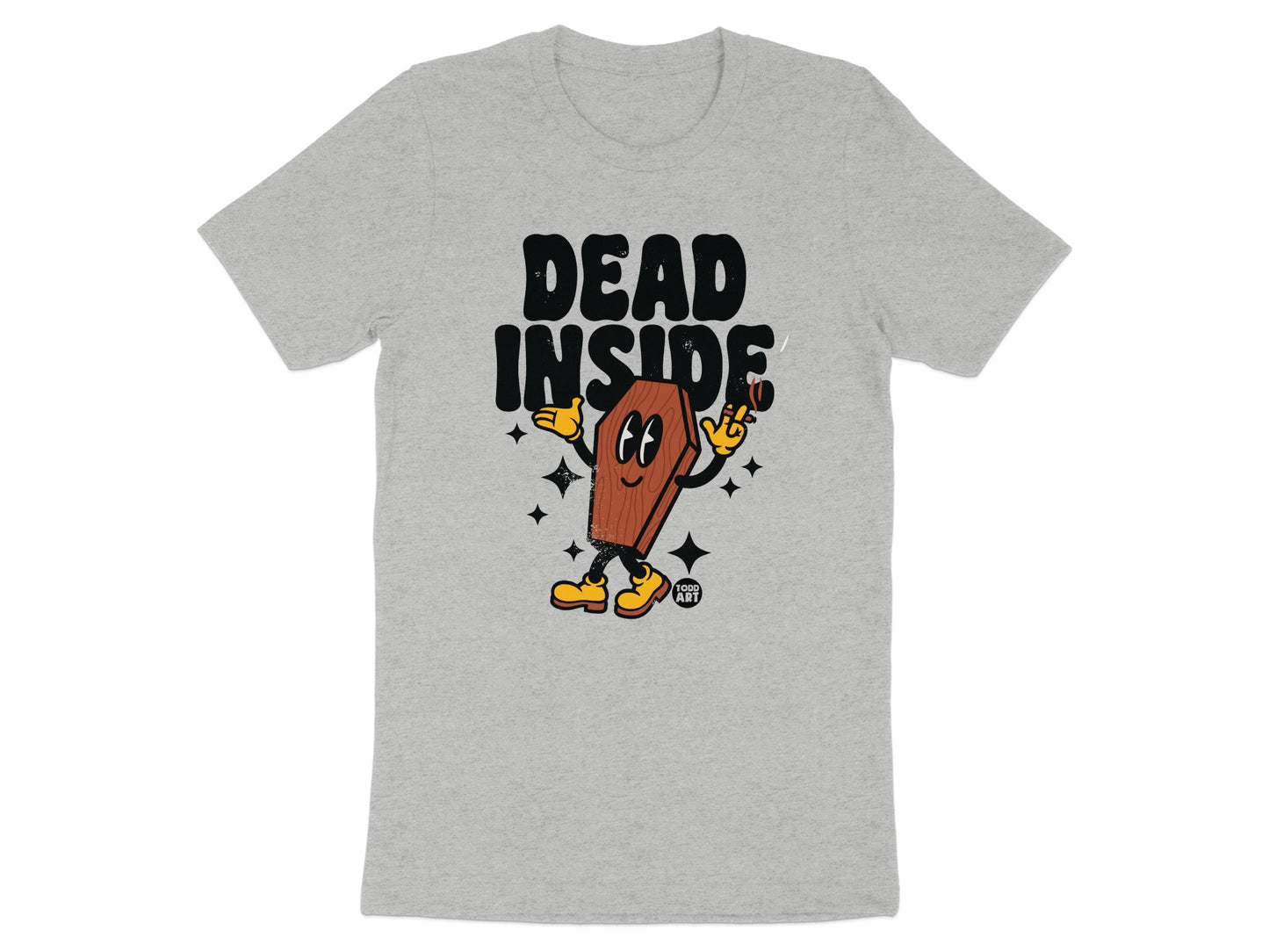 Dead Inside Cartoon Character Graphic T-Shirt