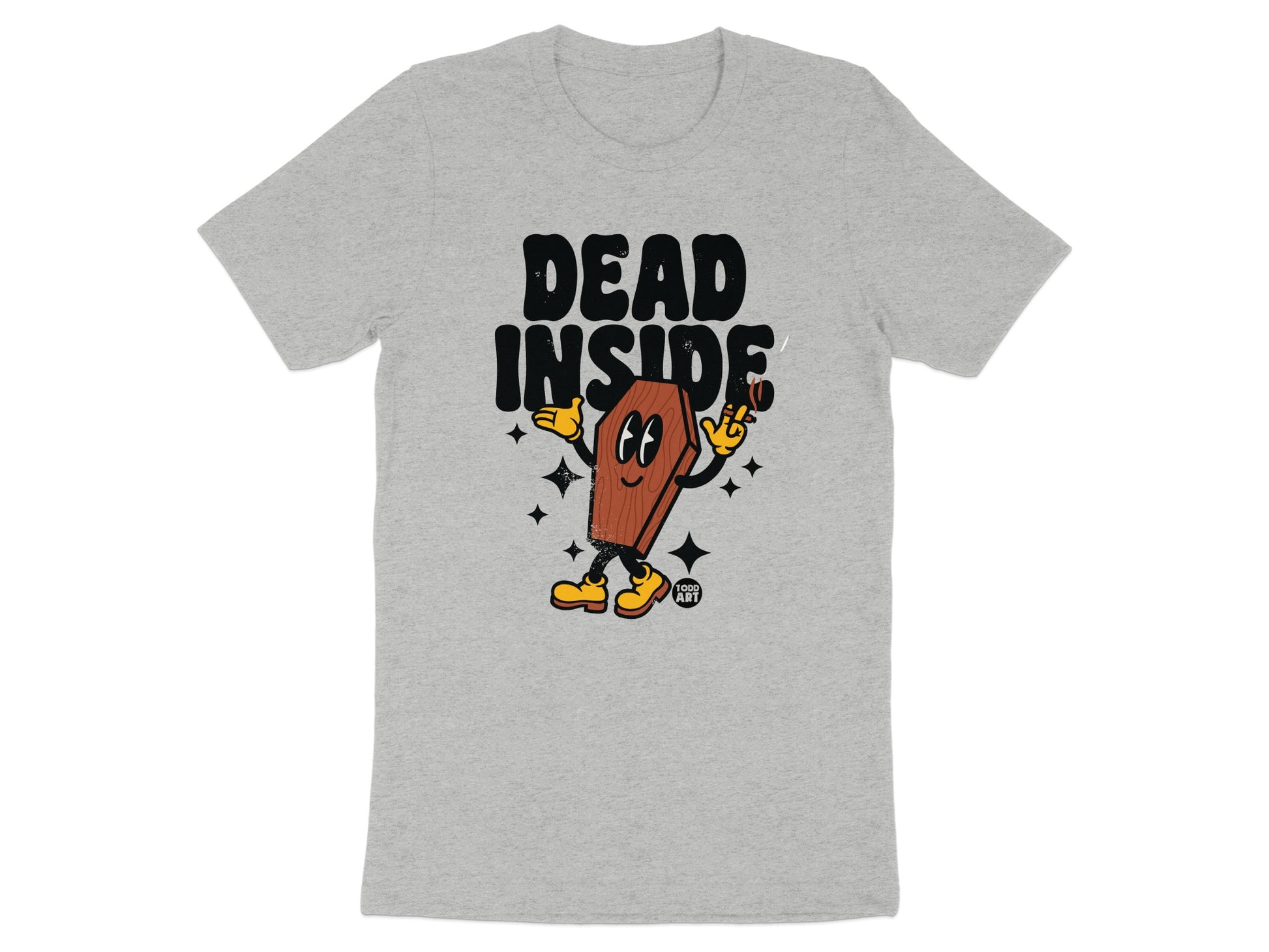Dead Inside Cartoon Character Graphic T-Shirt