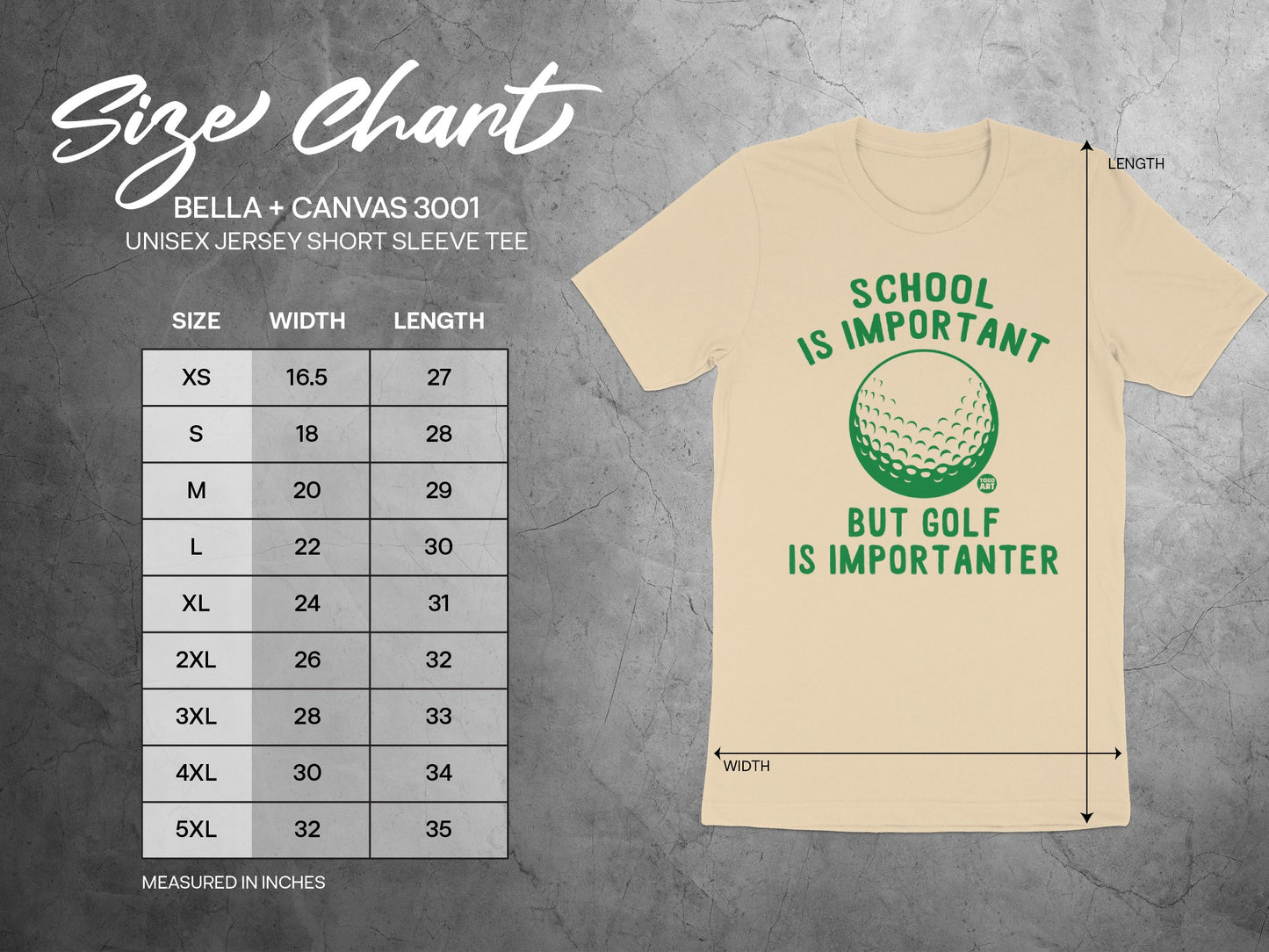School is Important Golf Is Importanter Tee