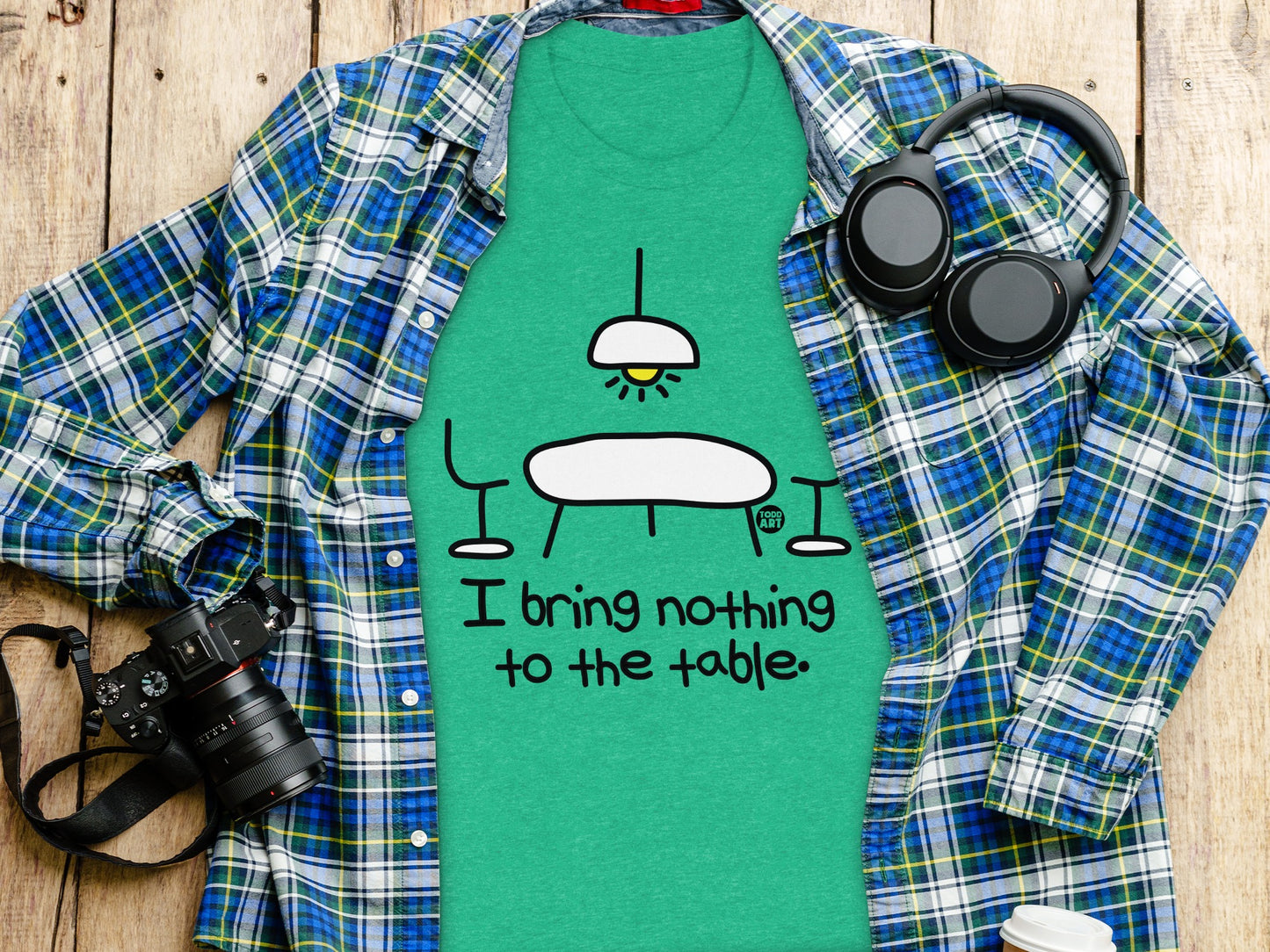 I bring nothing to the table graphic t-shirt product
