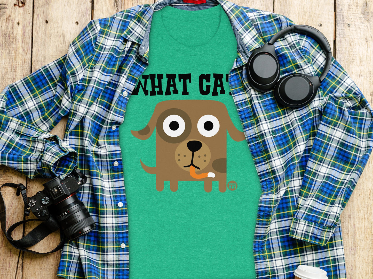 Funny What Cat Dog Graphic T-Shirt Novelty Gift product