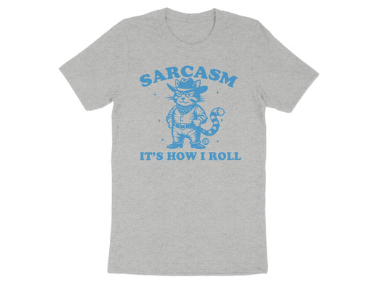 Sarcasm It's How I Roll Cat Cowboy Graphic Tee product