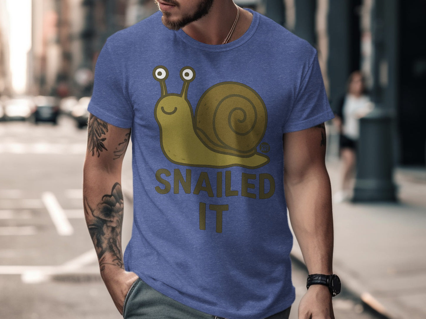Funny Snailed It Snail Graphic Men's T-Shirt product