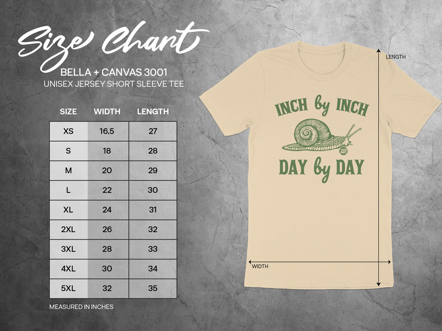 Inch by Inch Day by Day Unisex Short Sleeve Tee product