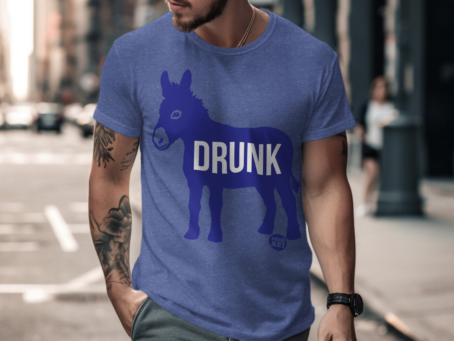 Funny Donkey Drunk Themed Graphic T-Shirt product