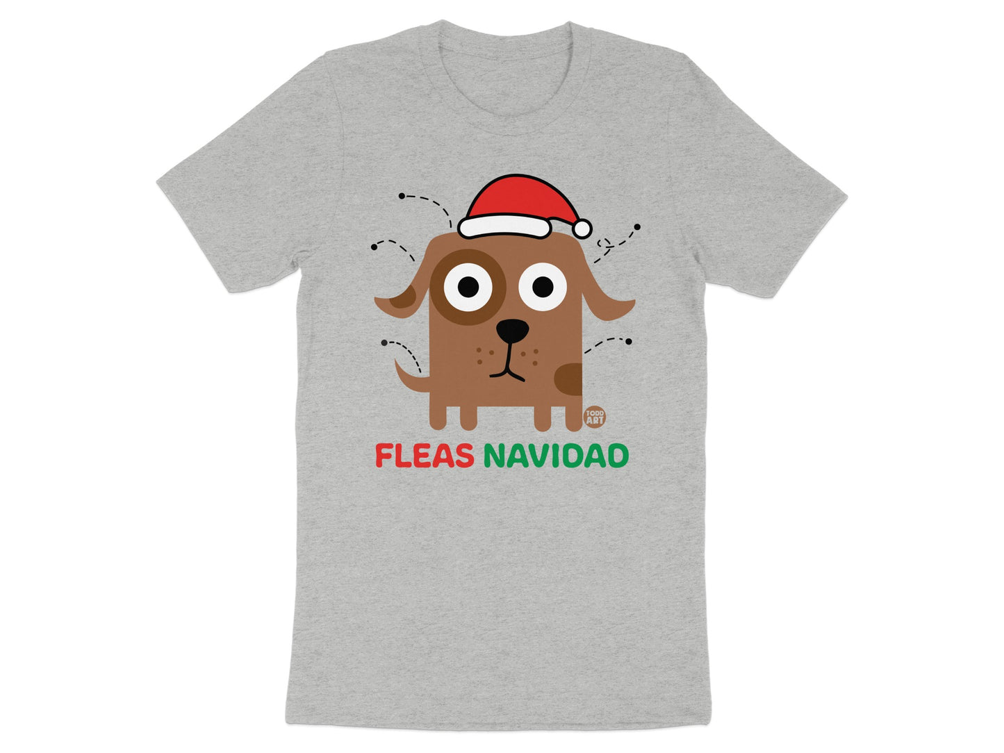 Fleas Navidad Cute Dog Christmas T-shirt product type