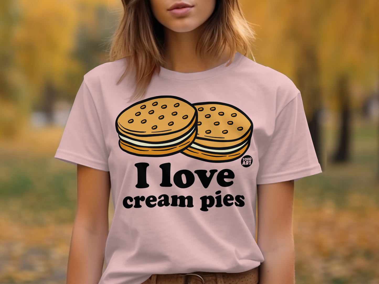 I Love Cream Pies Funny Graphic Tee Shirt product