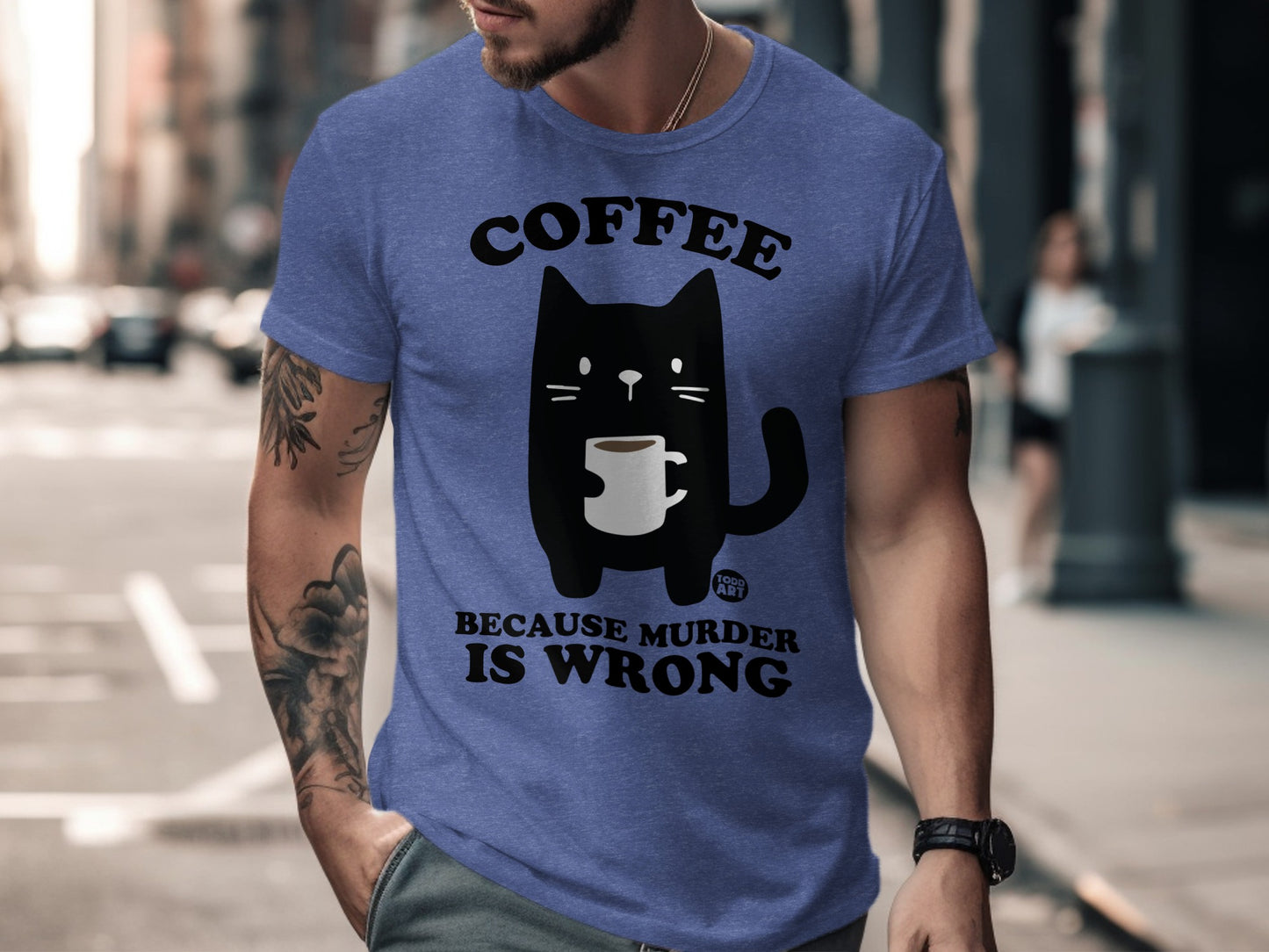 Coffee Because Murder Is Wrong Shirt product