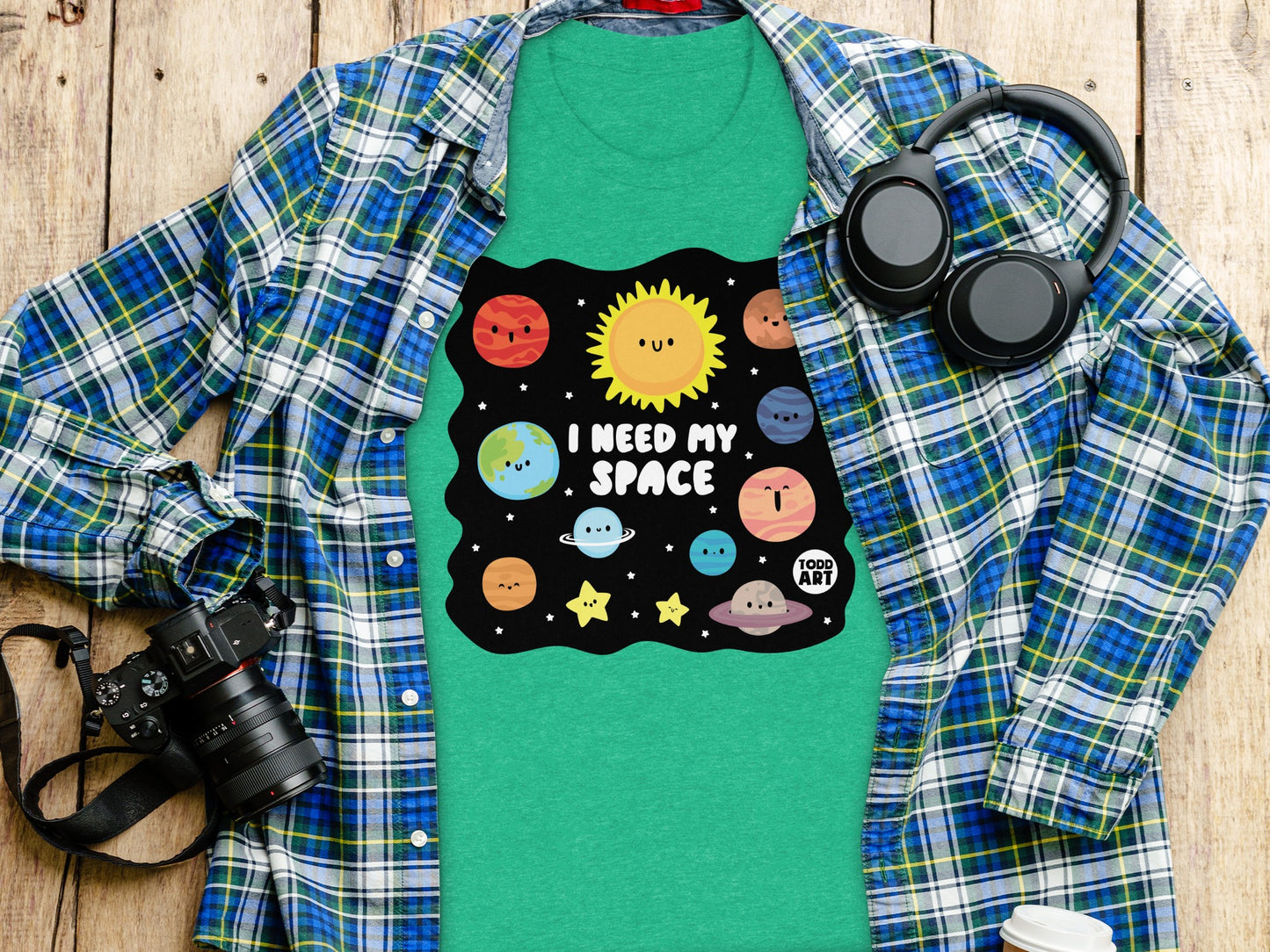 I Need My Space Planets Graphic T-Shirt product type