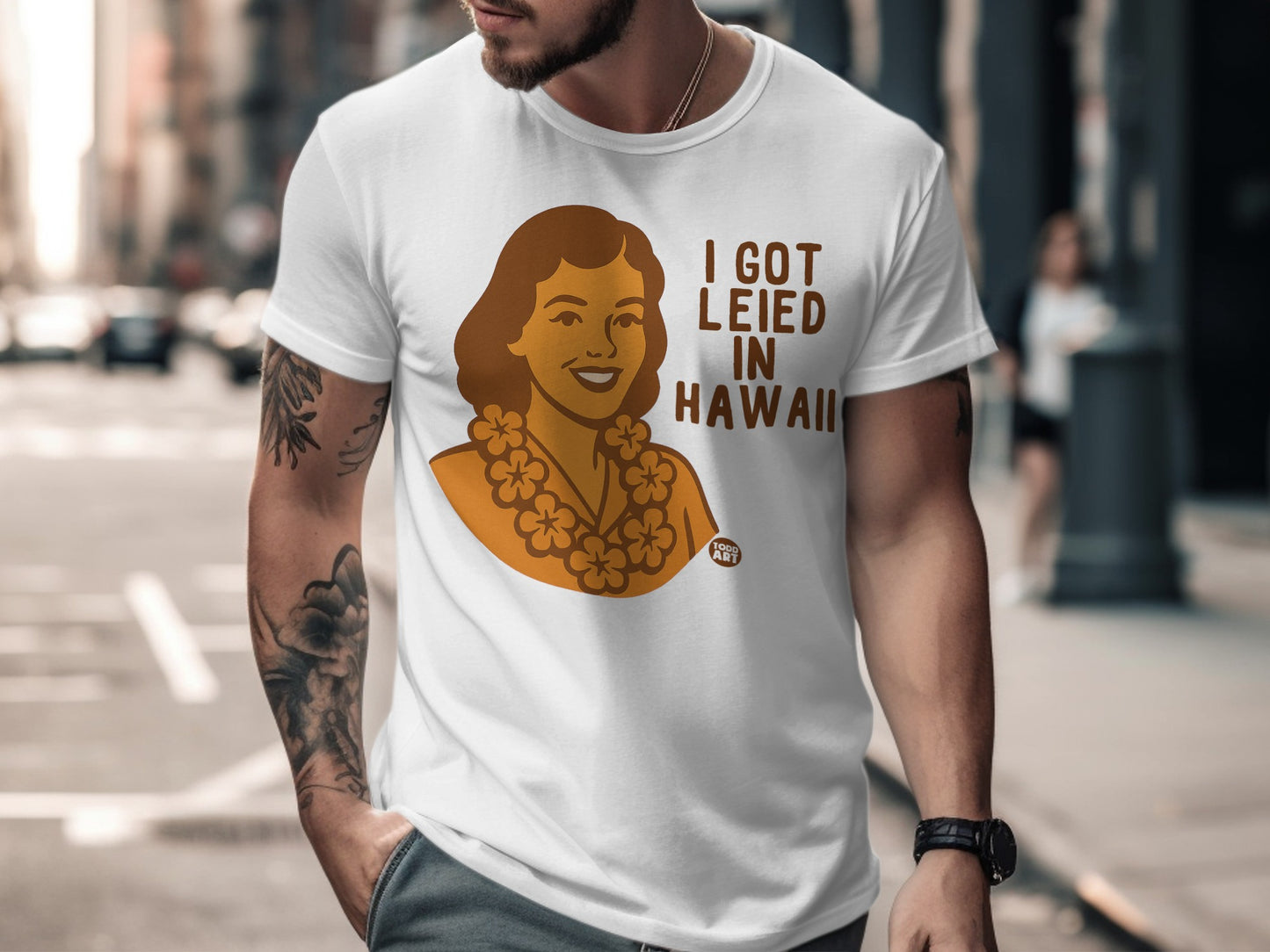 I Got Leied in Hawaii Funny Graphic Tee Shirt