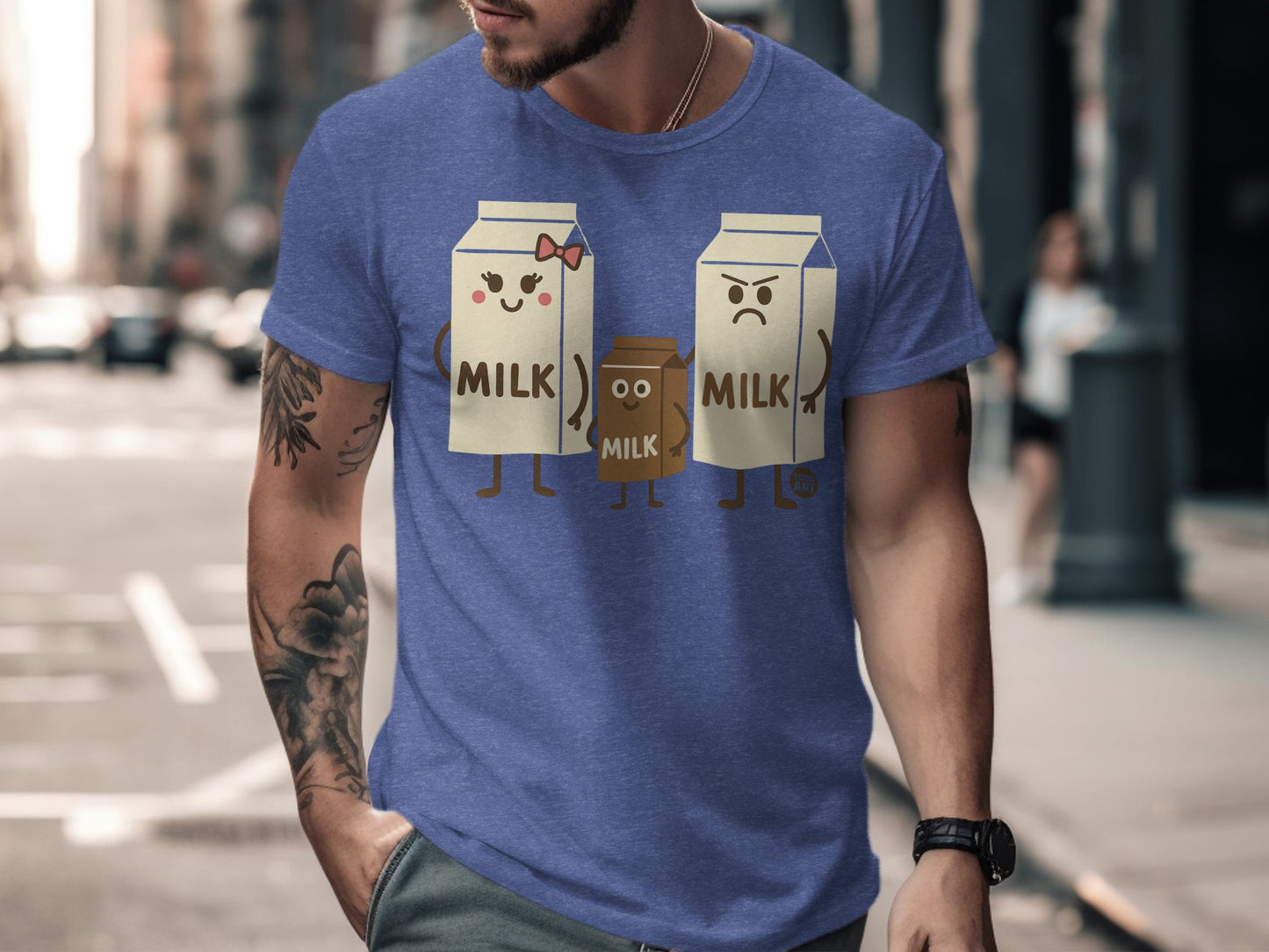 Funny Cartoon Milk Character Family Graphic Shirt product