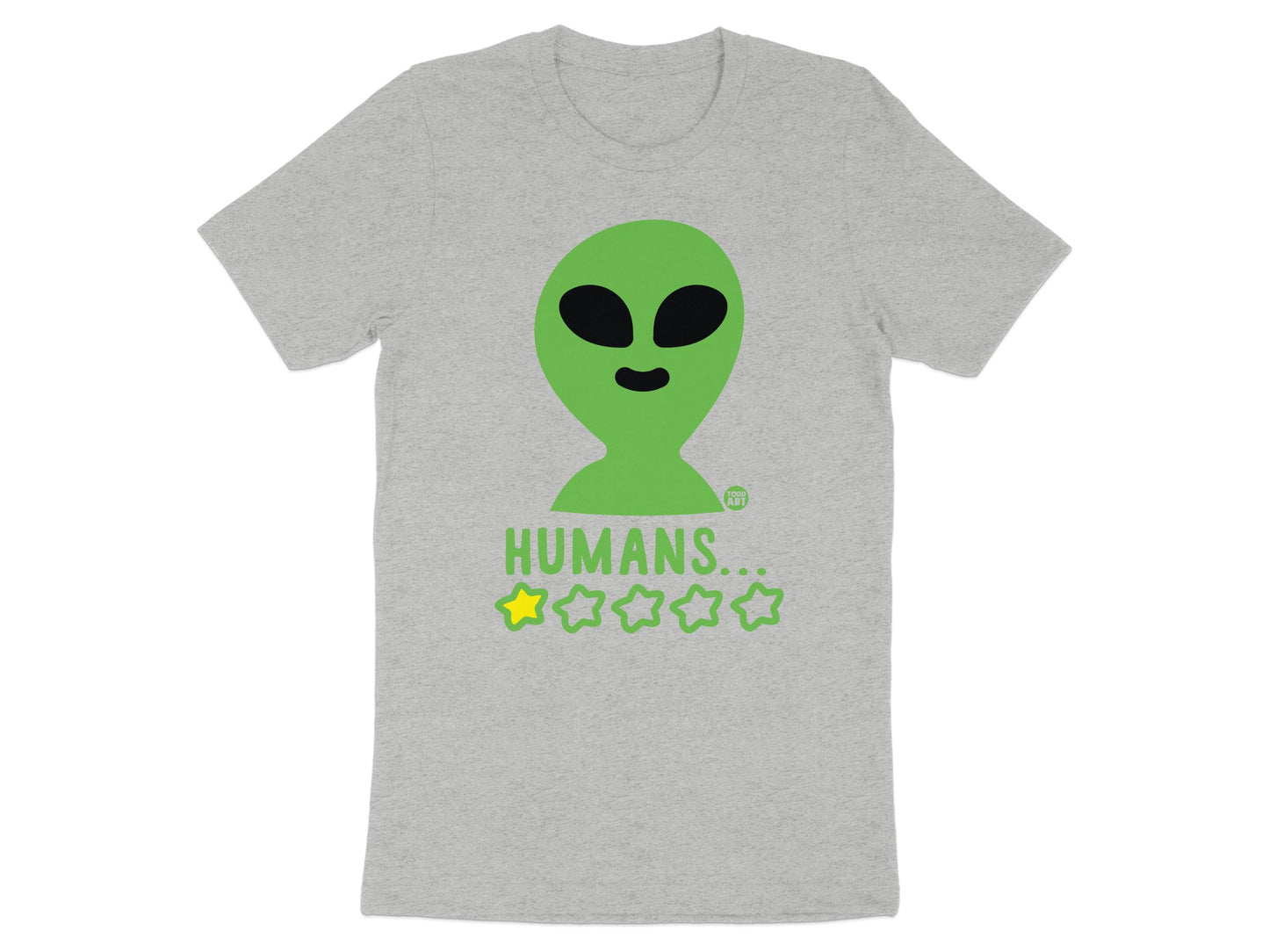 Alien Humans One Star Rating Graphic Print T-shirt product