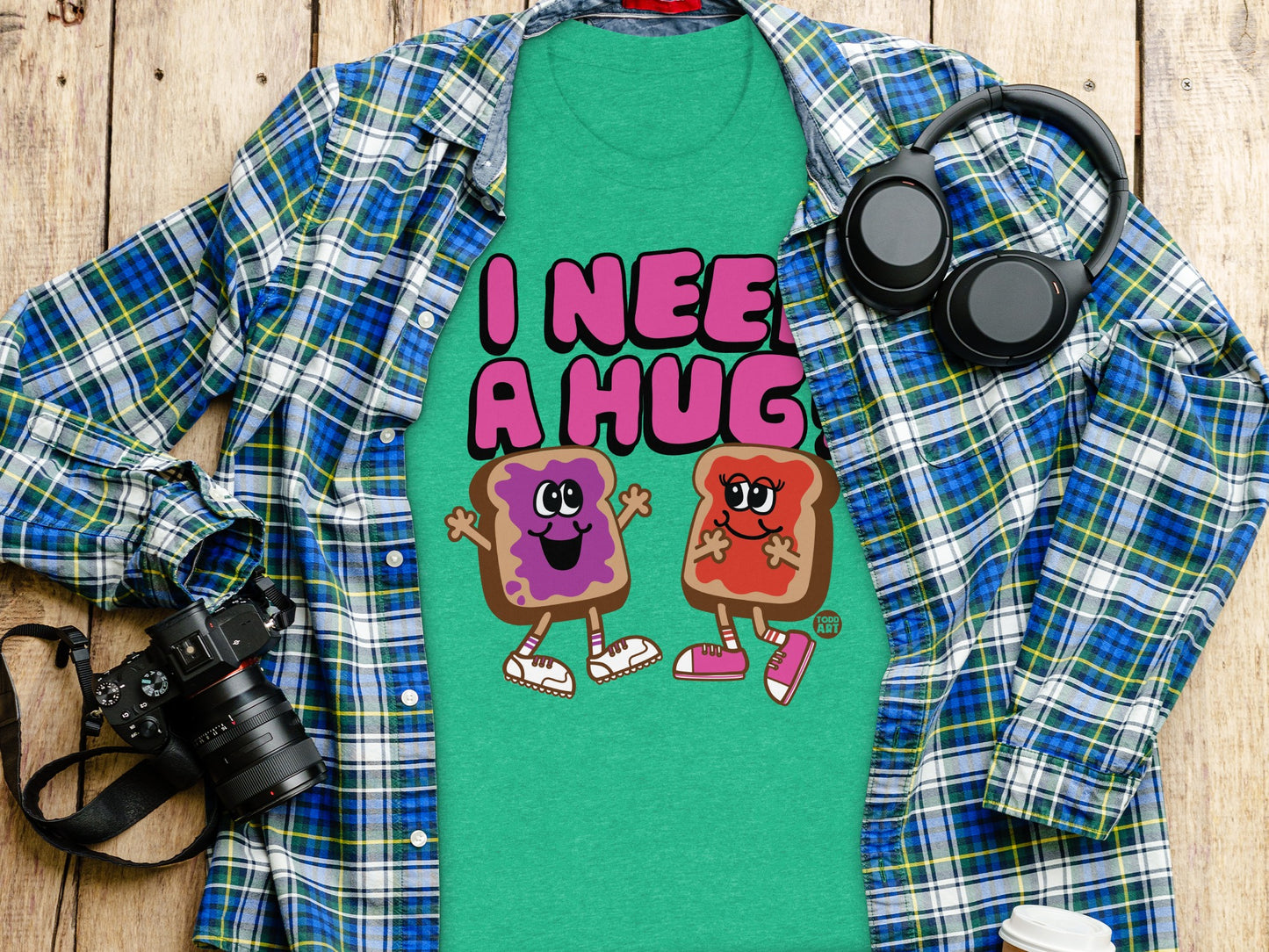 I Nee A Hug Fun Graphic T Shirt Humor Clothing product type
