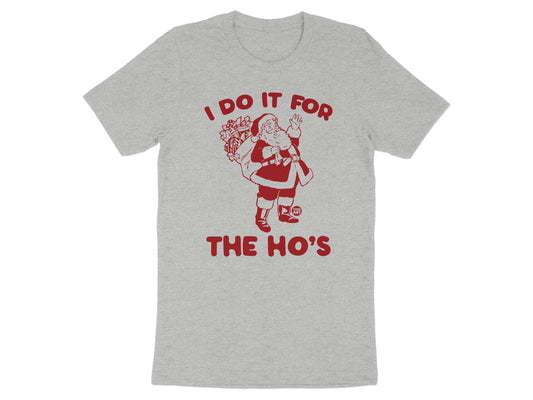 I Do It For The Ho's Christmas Santa Graphic Tee