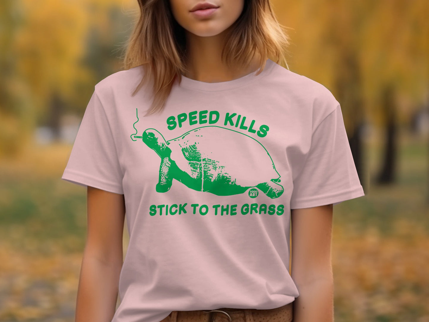 Speed Kills Stick To The Grass T-shirt