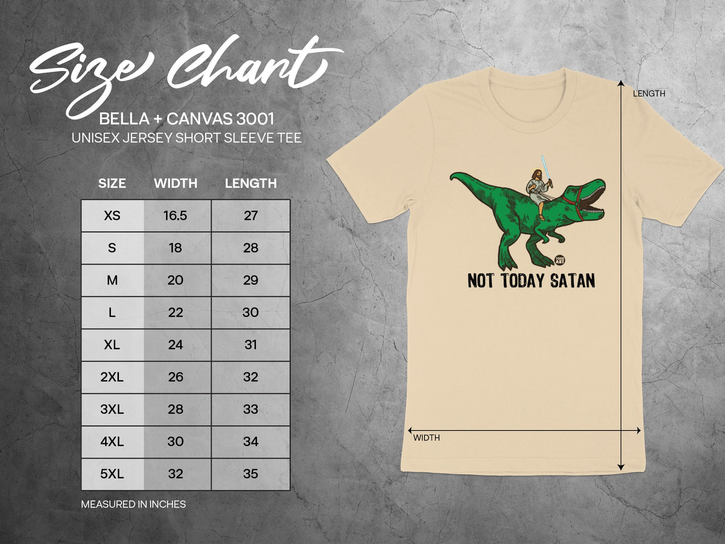 Not Today Satan T-Rex Unisex Jersey Short Sleeve Tee product