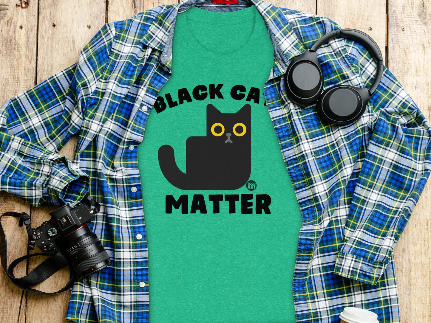Black Cat Matter T-shirt Funny Graphic Tee product type