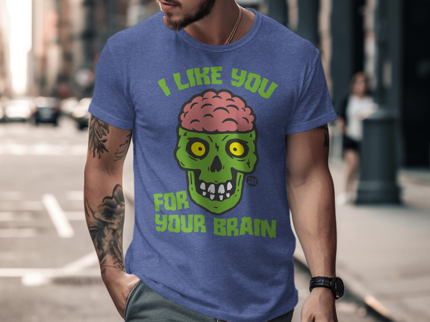 I Like You For Your Brain Zombie Graphic T-Shirt