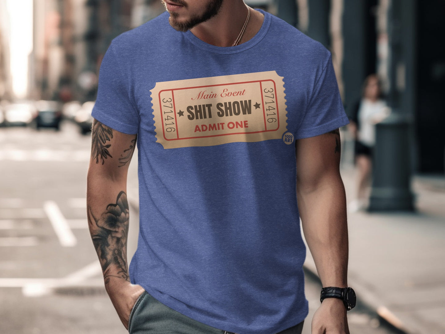 Main Event Shit Show Admit One Ticket T-shirt