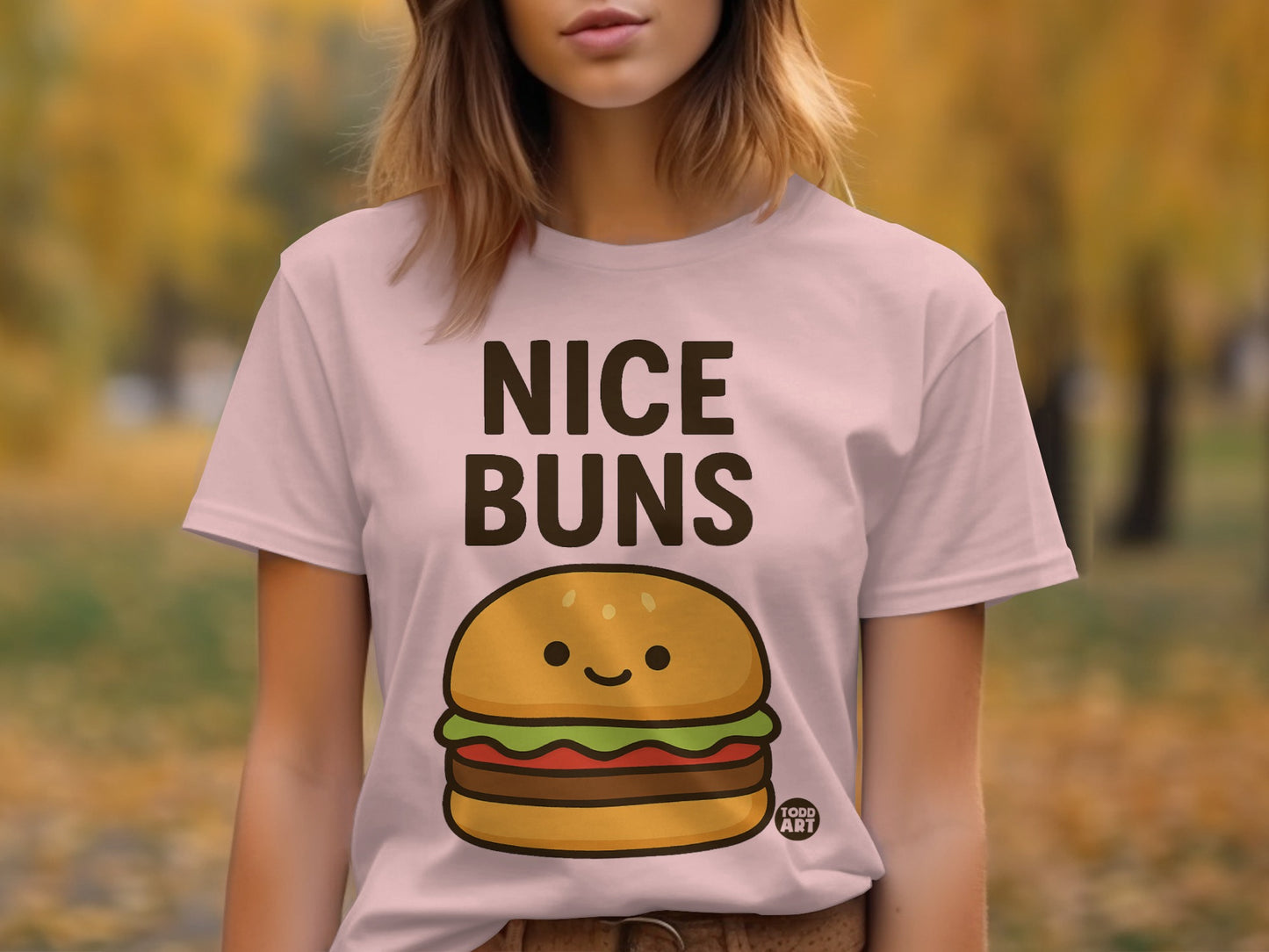 Nice Buns Cartoon Hamburger Graphic T-Shirt product