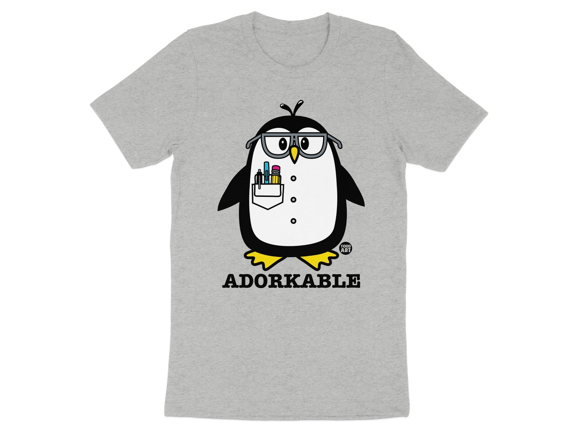 Adorkable Penguin Graphic T-Shirt for Casual Wear