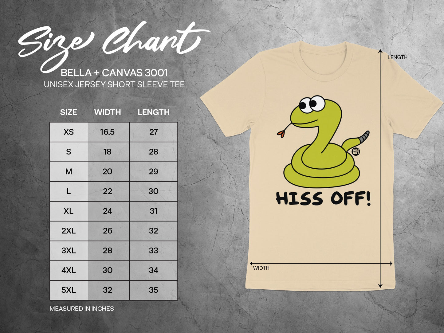 Hiss Off Snake Graphic Unisex Short Sleeve Tee
