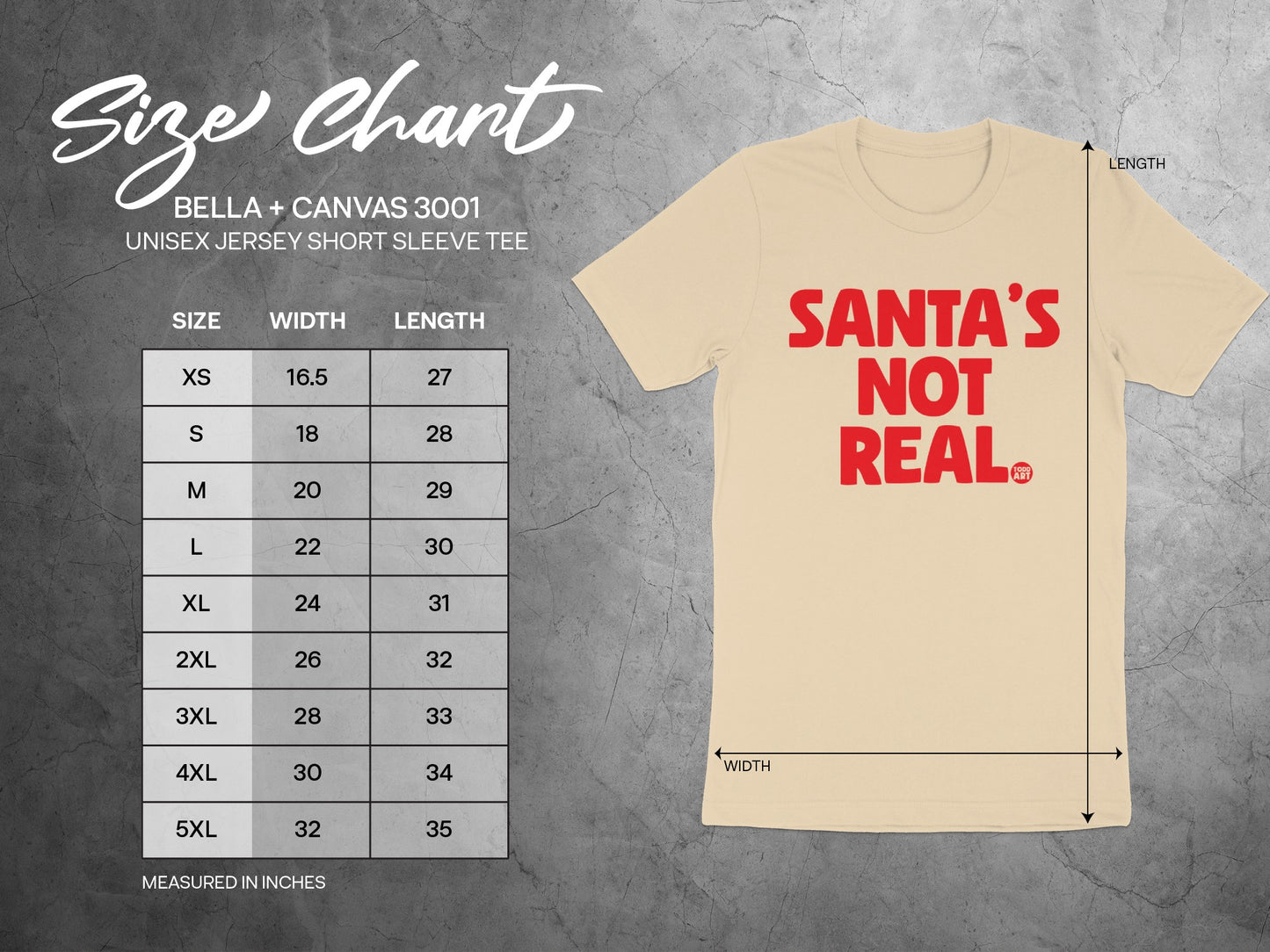 Santa's Not Real Funny Graphic Tee shirt product