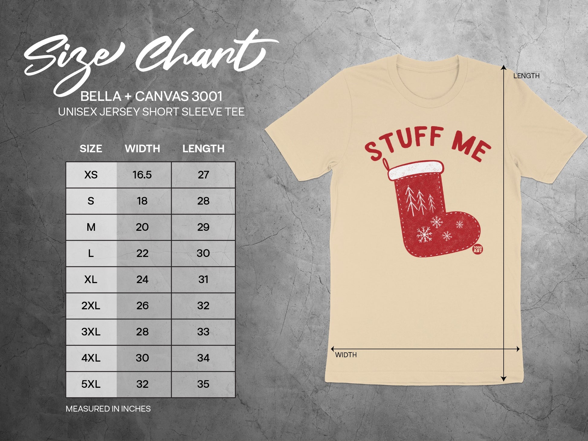 Festive STUFF ME Stocking Graphic Short Sleeve Tee product