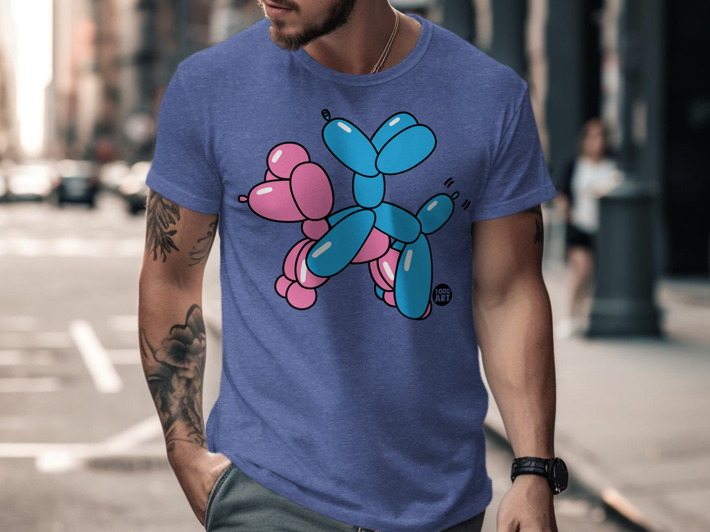 Balloon Dog Graphic Design T-shirt for Men product
