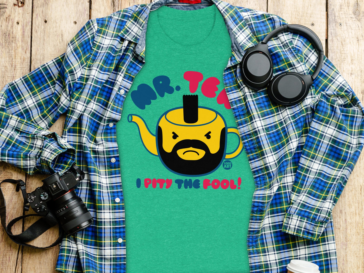 Fun Mr. T Teapot Graphic Design Green Unisex T-Shirt product