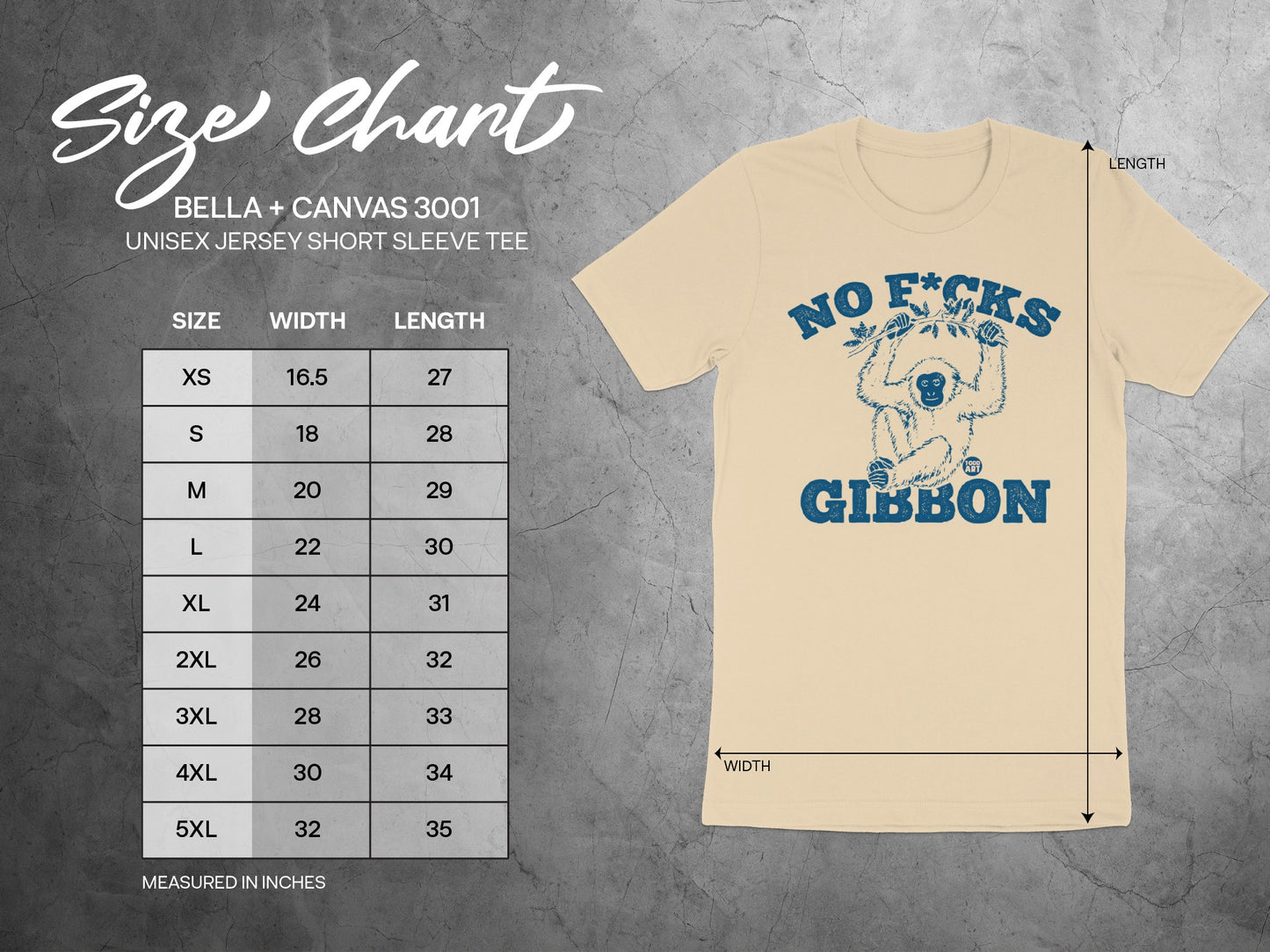 NO F*CKS GIBBON UNISEX JERSEY SHORT SLEEVE TEE product