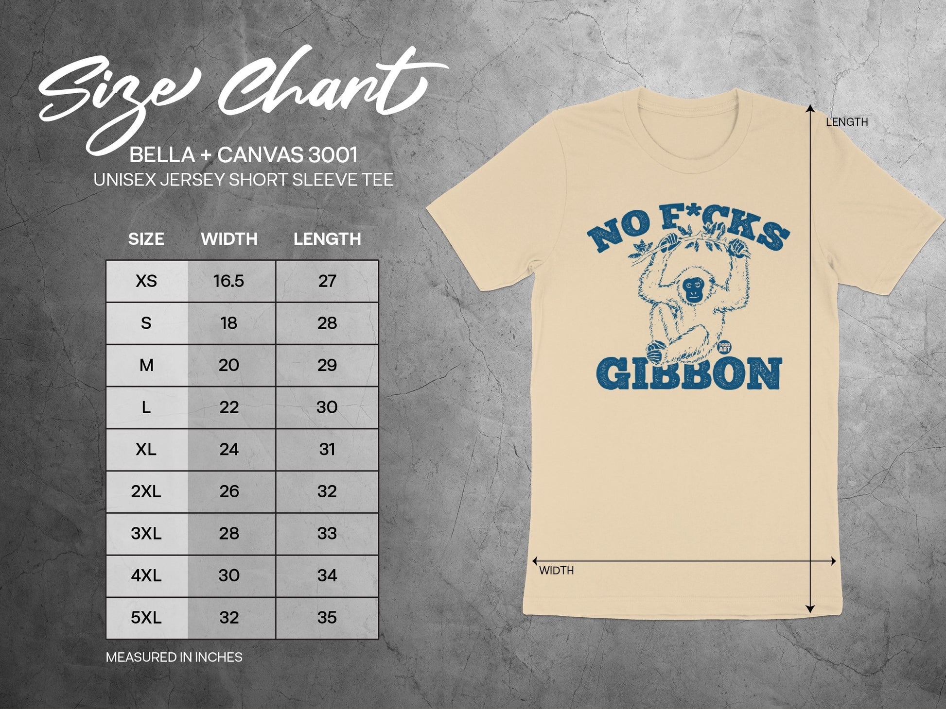 NO F*CKS GIBBON UNISEX JERSEY SHORT SLEEVE TEE product