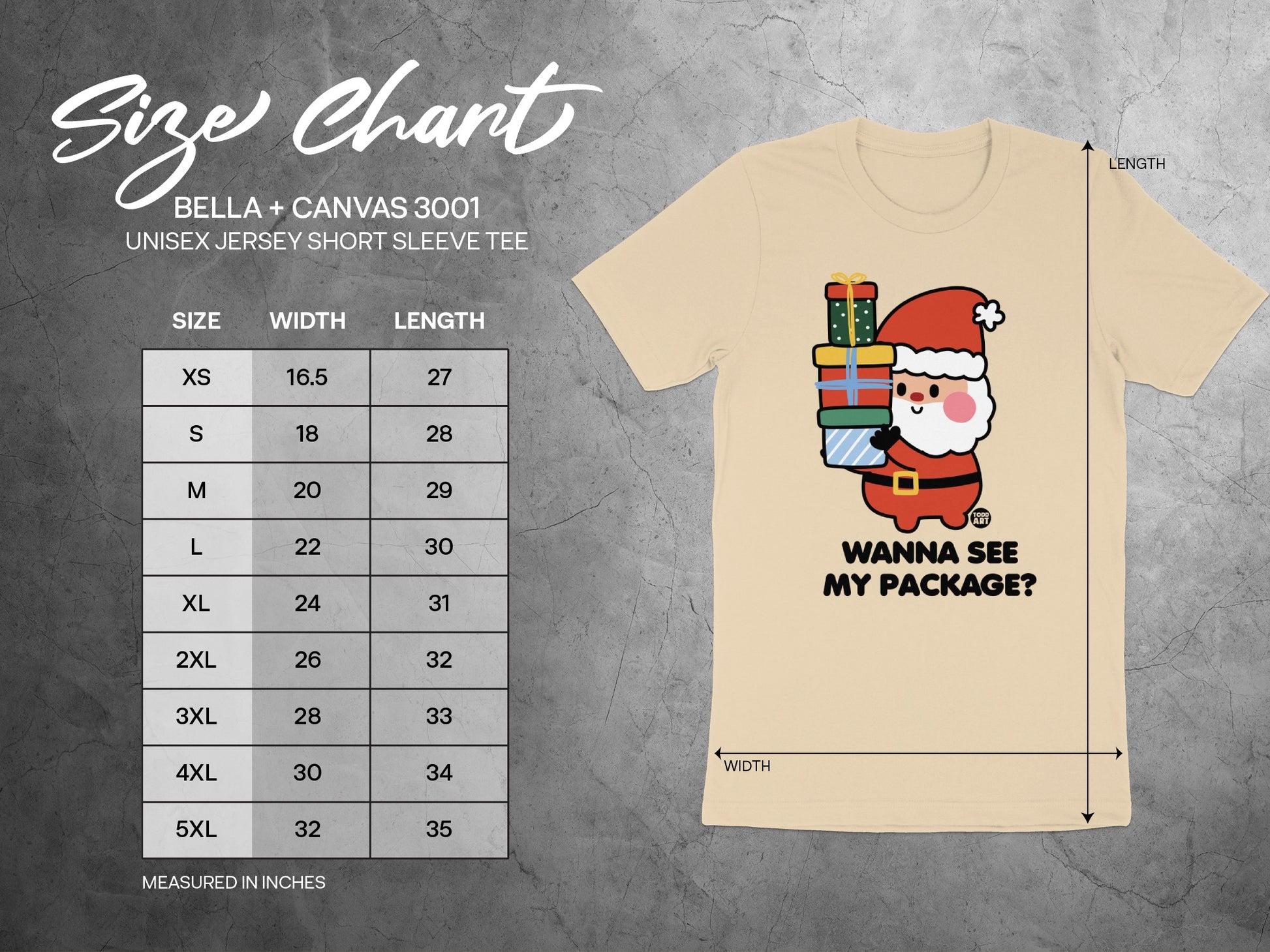 Wanna See My Package Santa T-Shirt product