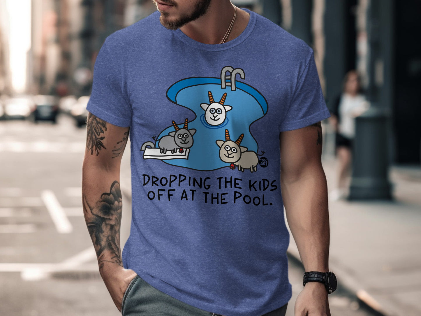 Dropping The Kids Off At The Pool Custom T-Shirt product