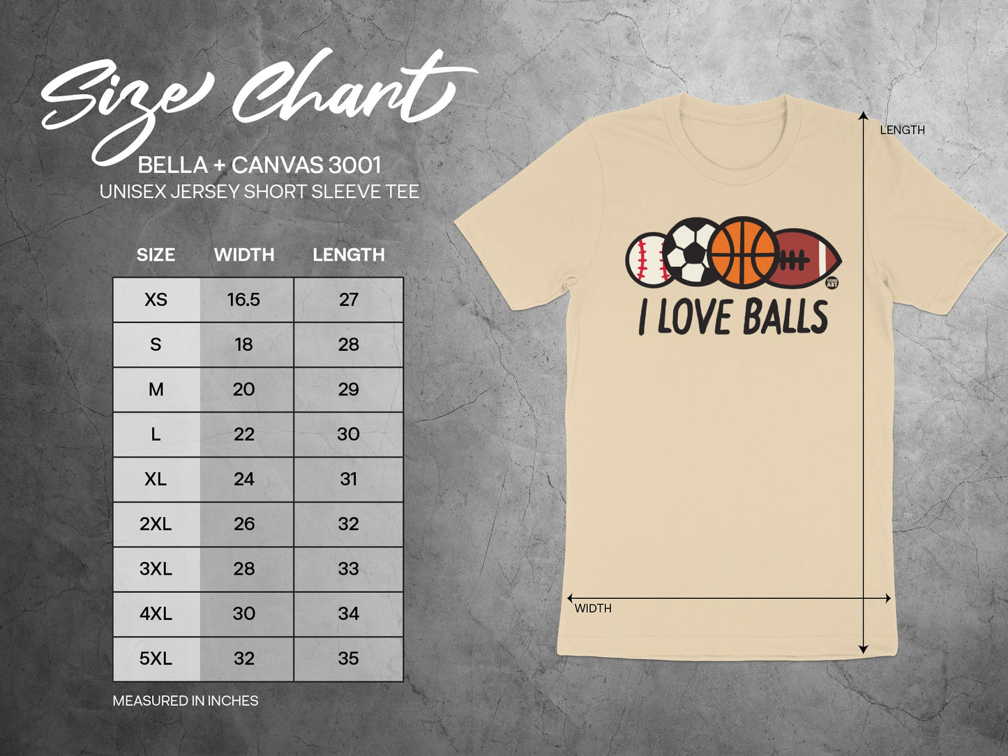 I Love Balls Unisex Jersey Short Sleeve Tee