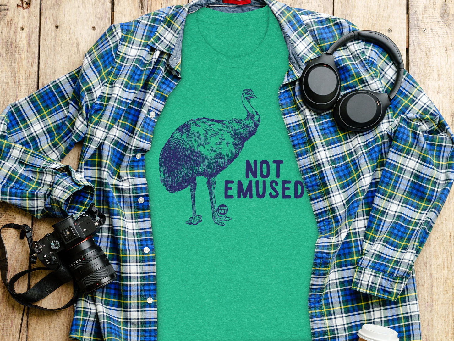 Not Emused Green Casual Shirt Unisex Graphic Product