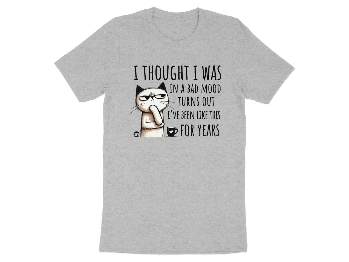 I Thought I Was In A Bad Mood Funny Cat T-Shirt product