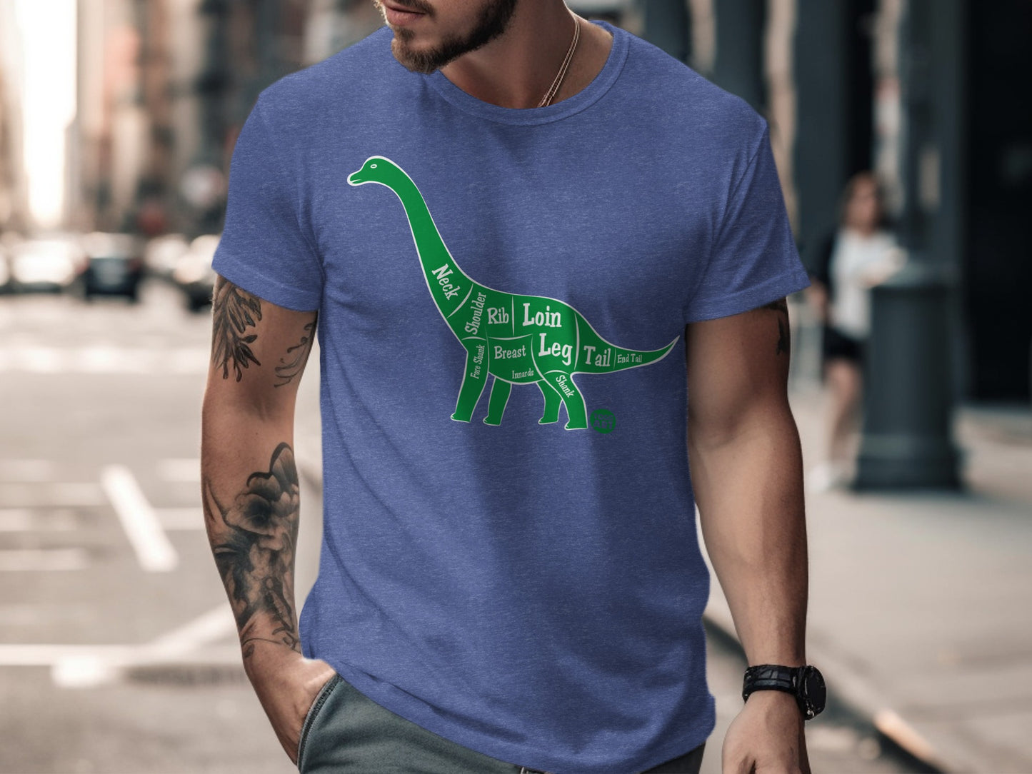 Dinosaur Meat Cuts Graphic Design T-Shirt product
