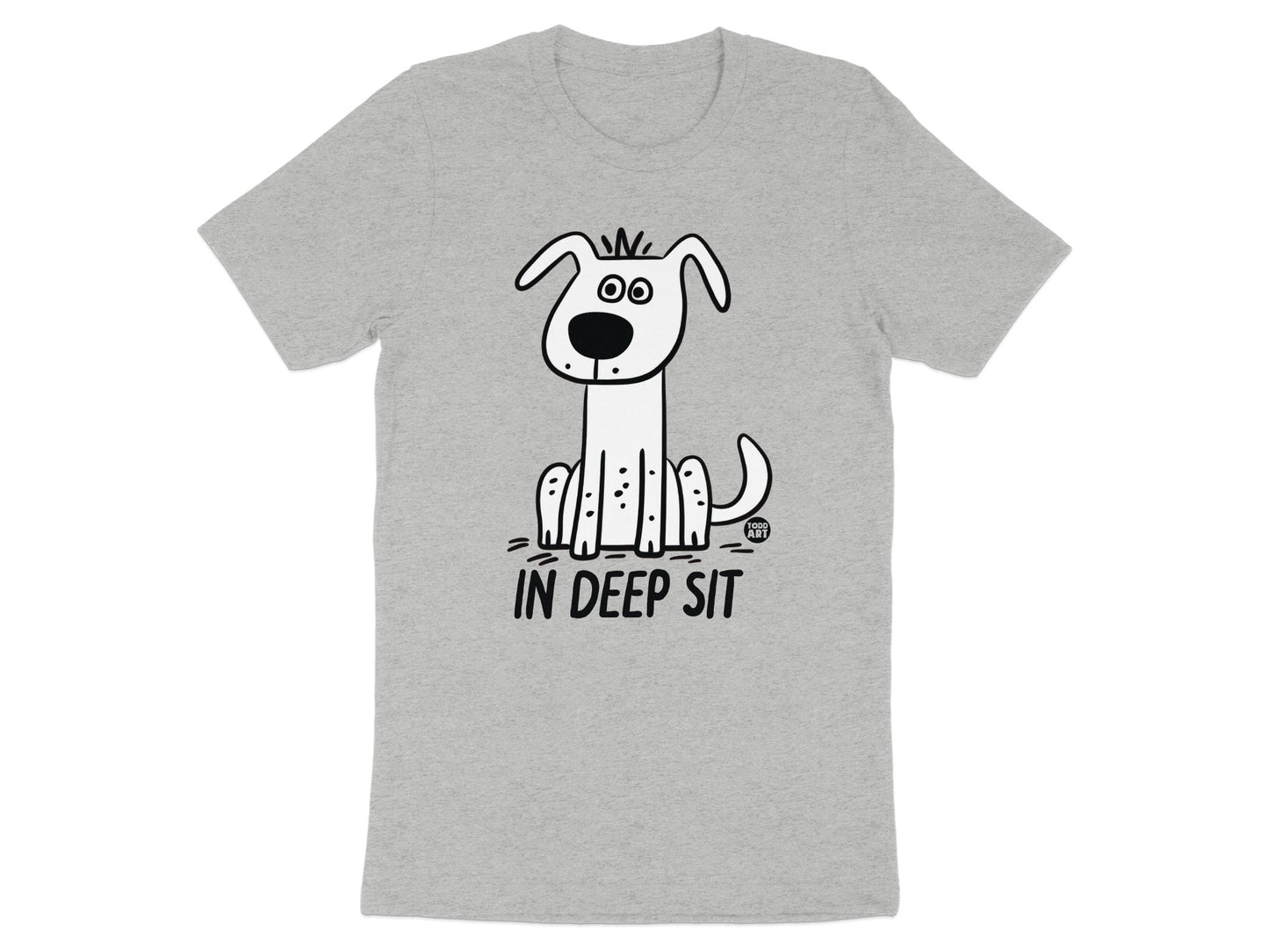 In Deep Sit Funny Cartoon Dog T-Shirt product