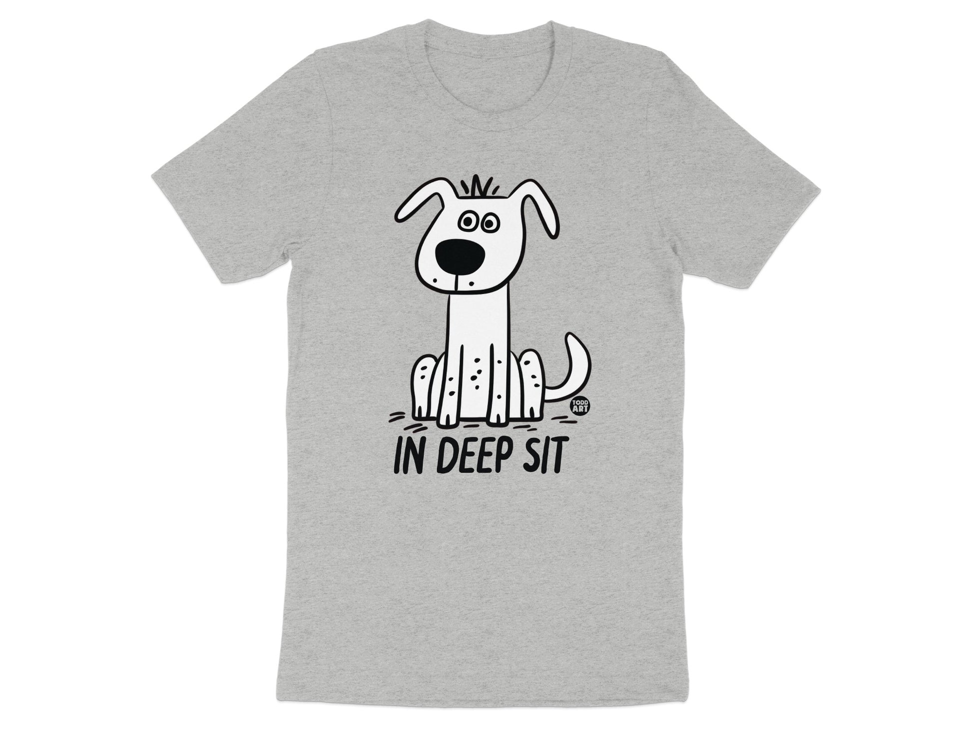 In Deep Sit Funny Cartoon Dog T-Shirt product