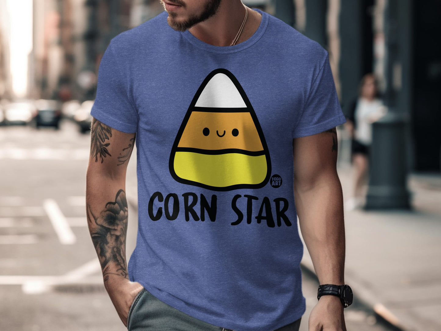 Funny Corn Star Candy Graphic Tee Shirt product type