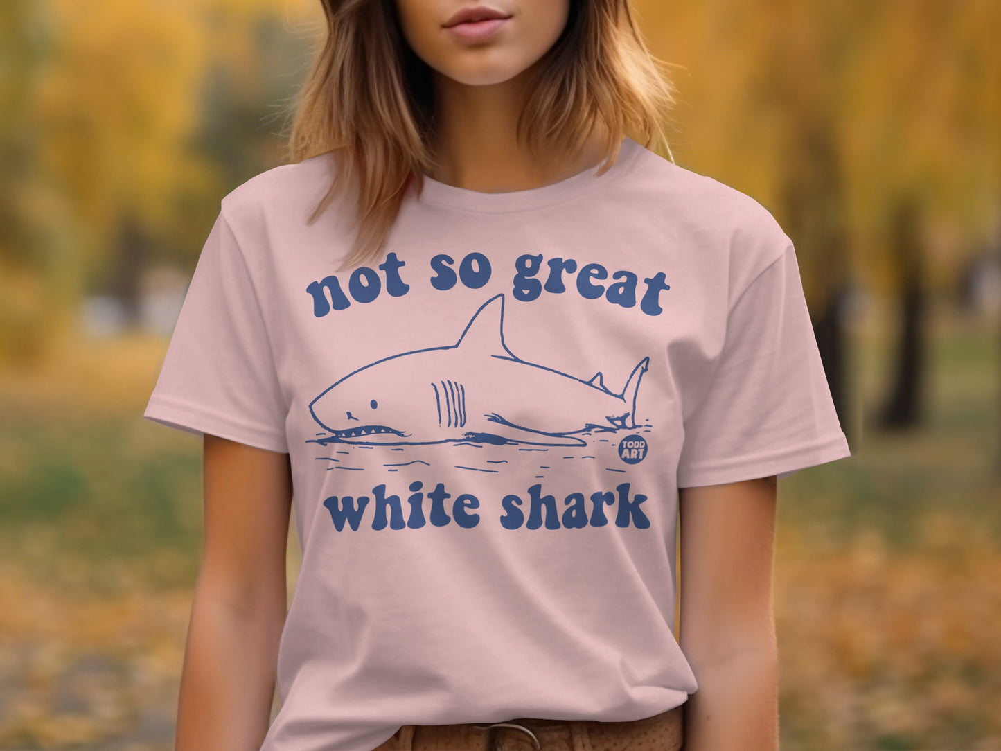 Not So Great White Shark Humorous Graphic T-shirt