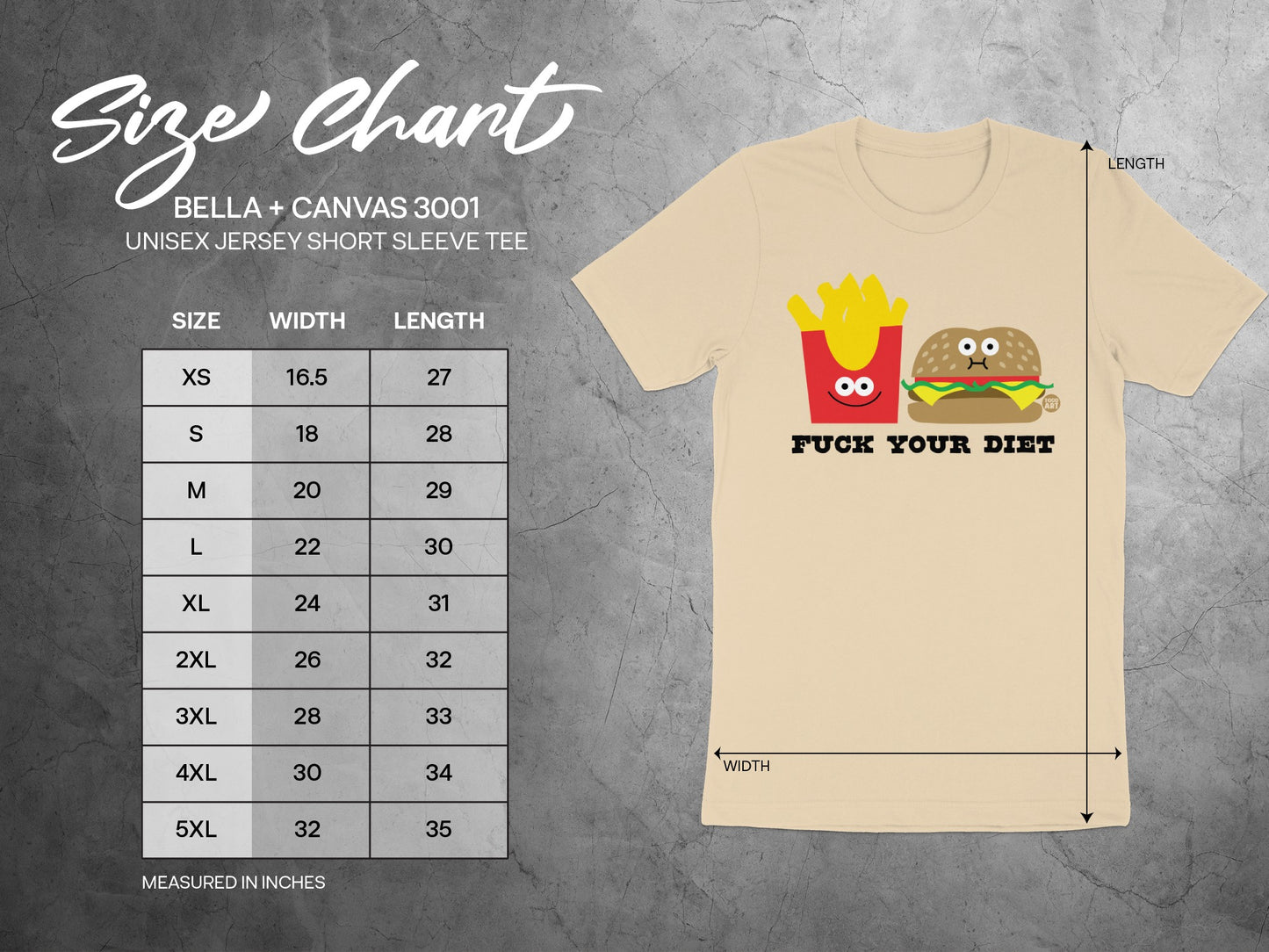 Funny Fast Food Cartoon Tee Shirt product type